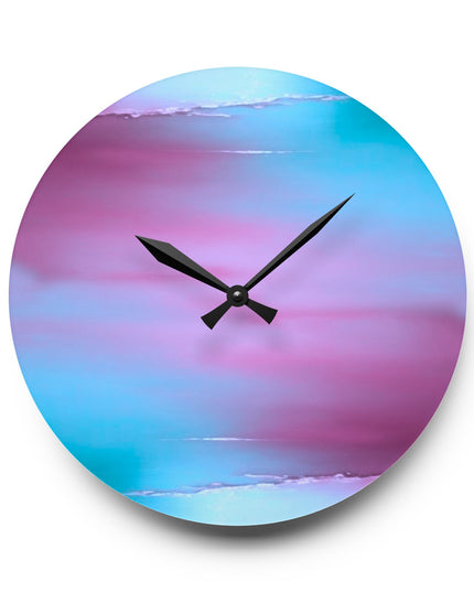 Wine Sea Blue Fog Acrylic Wall Clock, Round or Square, 10.75" x 10.75"