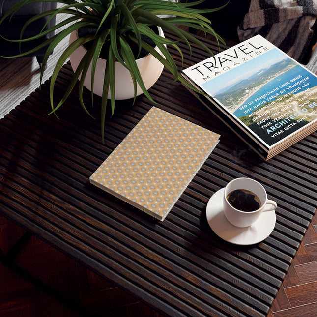 Tan Sunset Star-crossed Bodies Hard Backed Journal with 128 blank pages, 5.2" x 7.4"