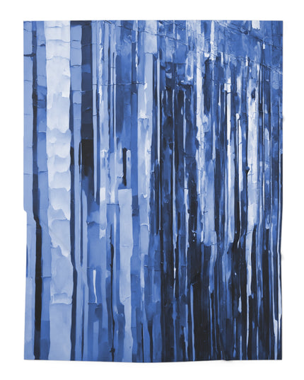 Striped Deep Blue Baby Swaddle 30″×40″ Blanket