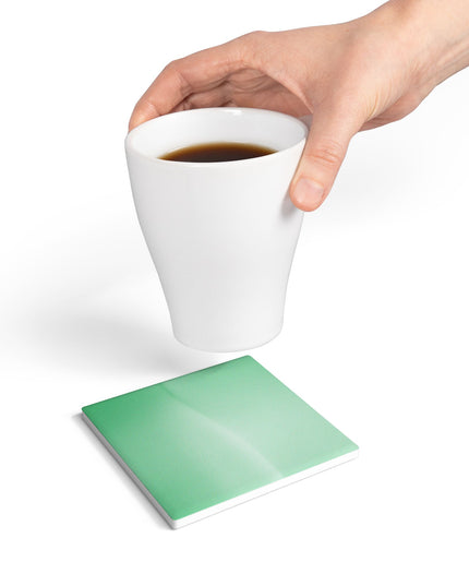 Mint Fade 4" x 4" Square Ceramic Coaster