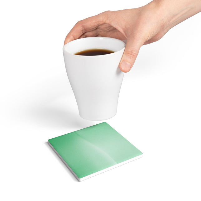 Mint Fade 4" x 4" Square Ceramic Coaster
