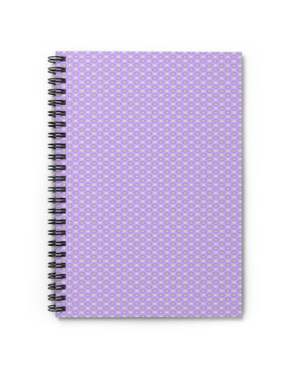 Lavender Star-crossed Bodies Spiral Notebook - Ruled Line, 6" x 8", 118 pages