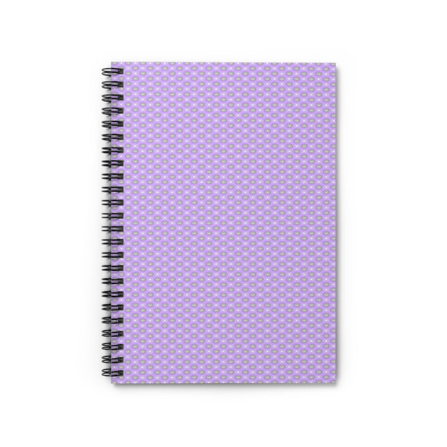 Lavender Star-crossed Bodies Spiral Notebook - Ruled Line, 6" x 8", 118 pages