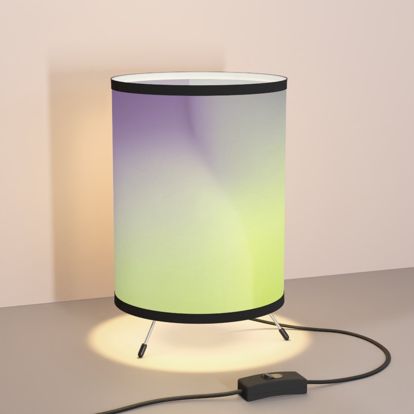 Purple Golden Fade Tripod Lamp with High-Res Printed Shade, US\CA plug