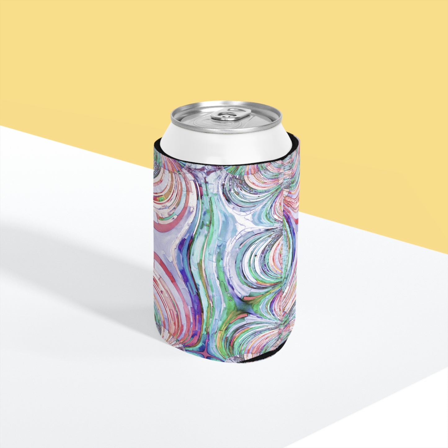 Uzi Spiral Pastels 12 oz Can Cooler Sleeve