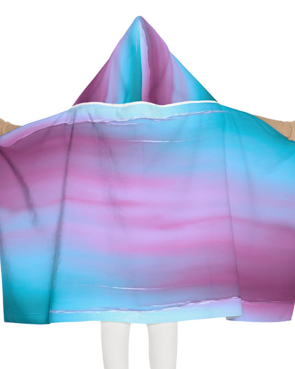 Dark Blue Green Sea Purple Fog Youth Hooded Towel, 24" x 48"