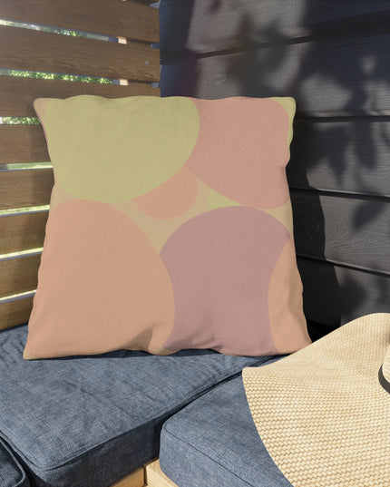 Pastel Hot Peach Patches 20" x 20" Outdoor Pillow