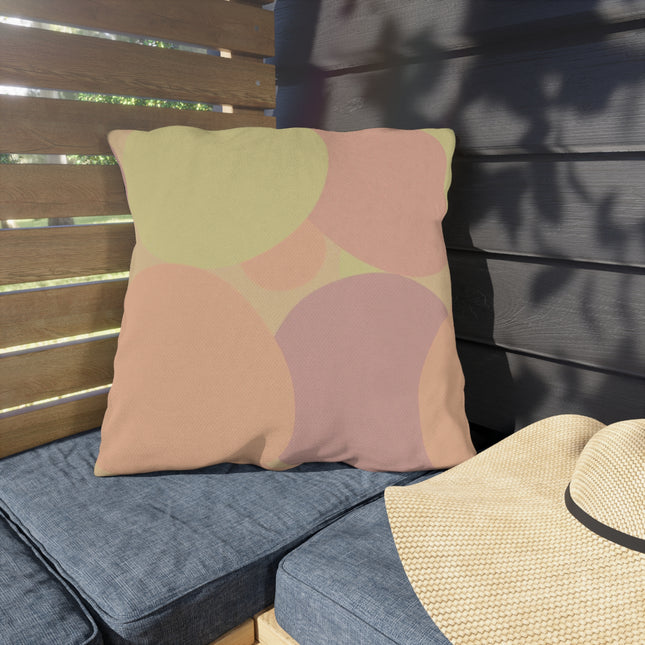 Pastel Hot Peach Patches 20" x 20" Outdoor Pillow