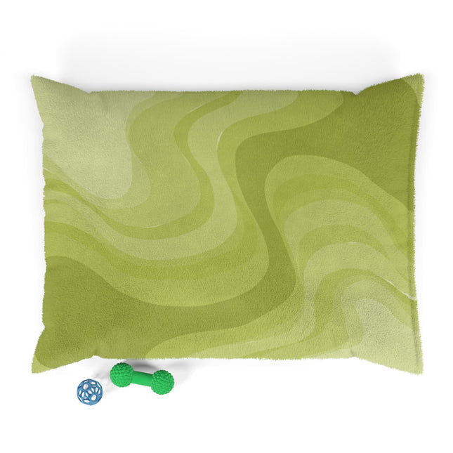 Lemon Wavey 40" × 30" Pet Bed