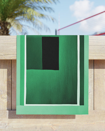 Mint Green Shadow Beach Towel, 18" x 27"