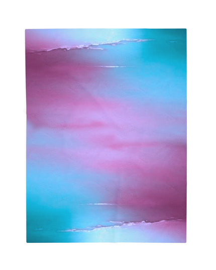 Wine Sea Blue Fog Velveteen Plush Blanket, 30" x 40"
