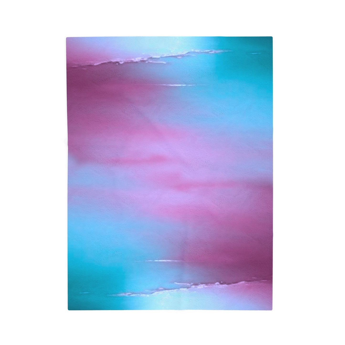 Wine Sea Blue Fog Velveteen Plush Blanket, 30" x 40"