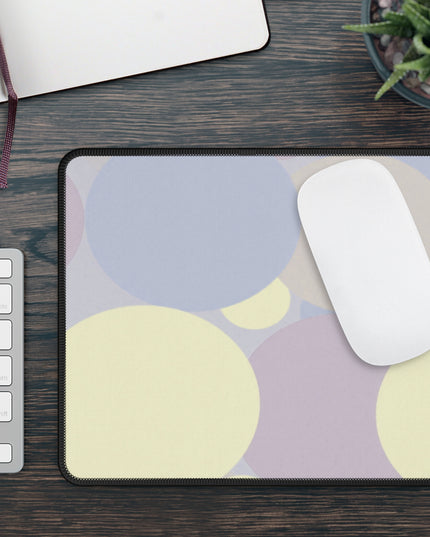 Pastel Soft Blue and Soft White Patches 9" x 7" Gaming Mouse Pad