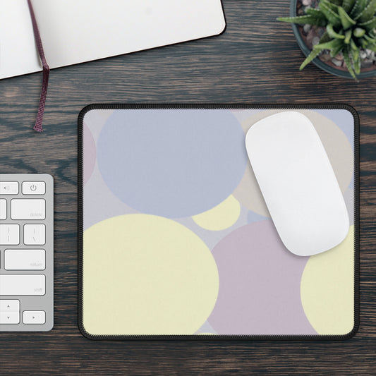 Pastel Soft Blue and Soft White Patches 9" x 7" Gaming Mouse Pad