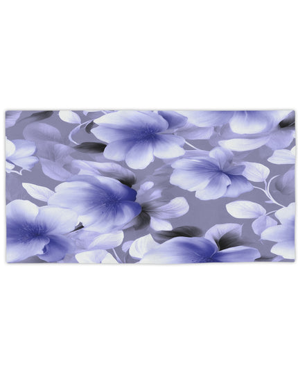 Indigo Blossom Floral Bunch Beach Towel, 24" x 44"