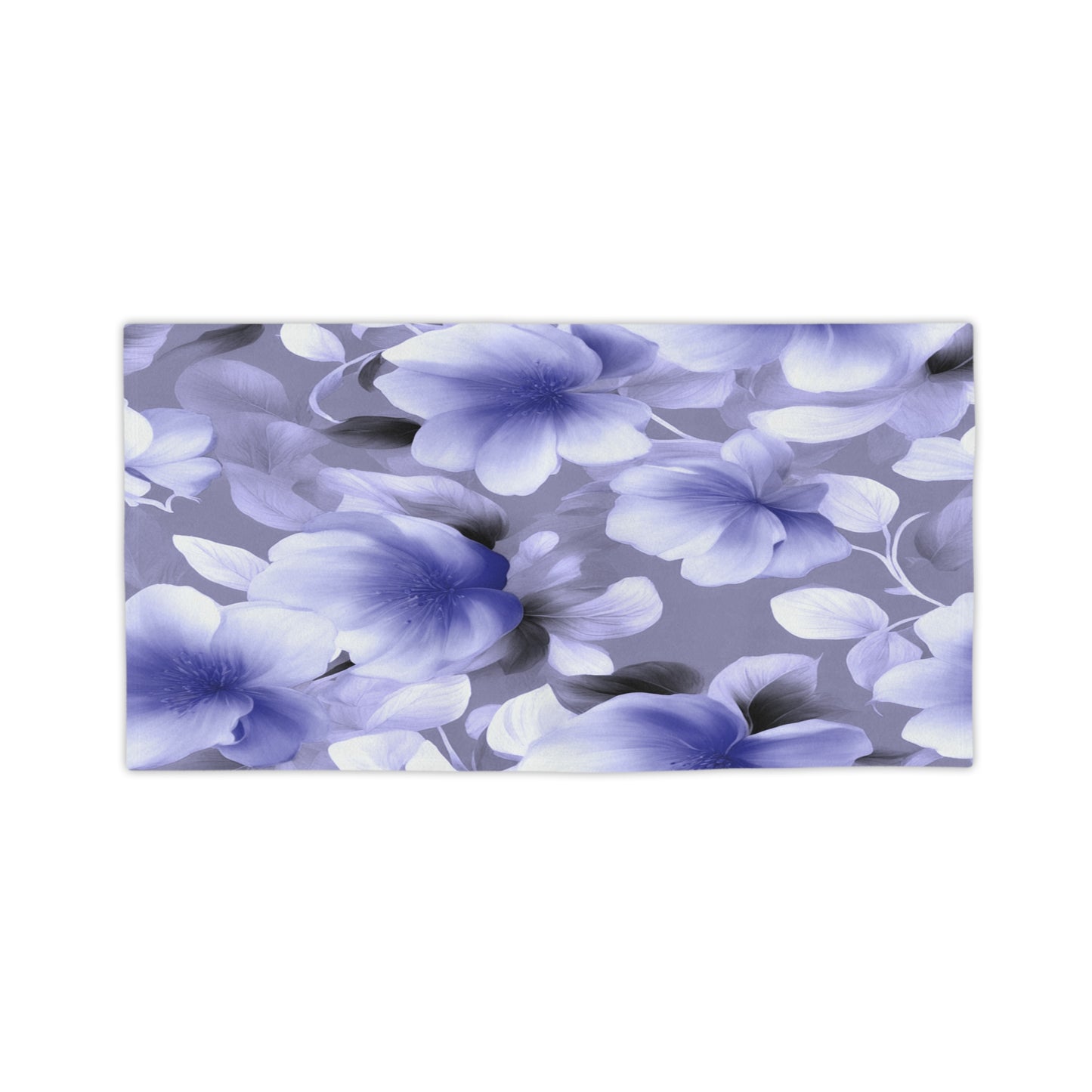 Indigo Blossom Floral Bunch Beach Towel, 24" x 44"