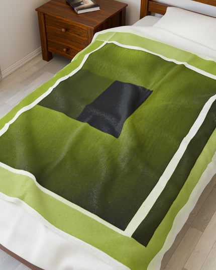 Lemongrass Shadow Velveteen Plush Blanket, 50" x 60"