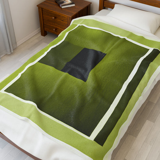 Lemongrass Shadow Velveteen Plush Blanket, 50" x 60"