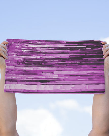 Striped Powder Lavender Rally Towel, 11" x 18"