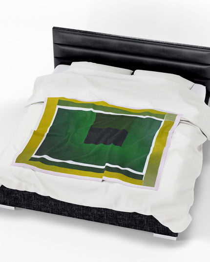 Alpha Shadow Velveteen Plush Blanket, 50" x 60"
