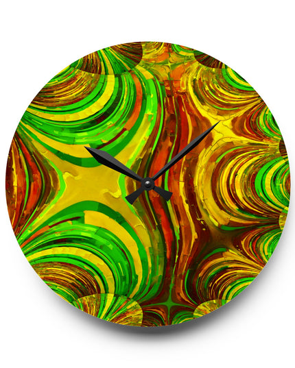 Uzi Spiral Beta Acrylic Wall Clock, Round or Square, 10.75" x 10.75"