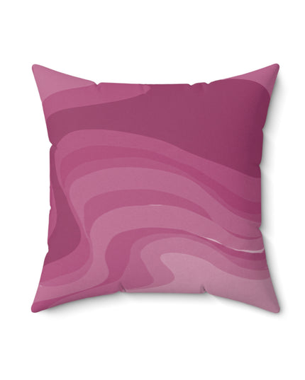 Pinky Mauve Wavey 18" x 18" Faux Suede Square Pillow