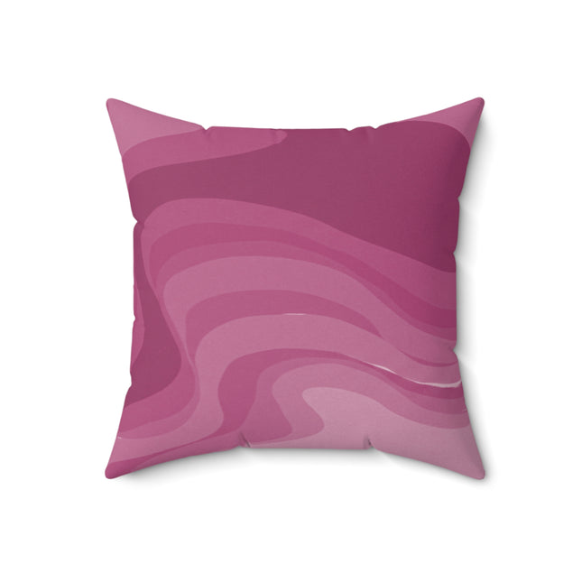 Pinky Mauve Wavey 18" x 18" Faux Suede Square Pillow