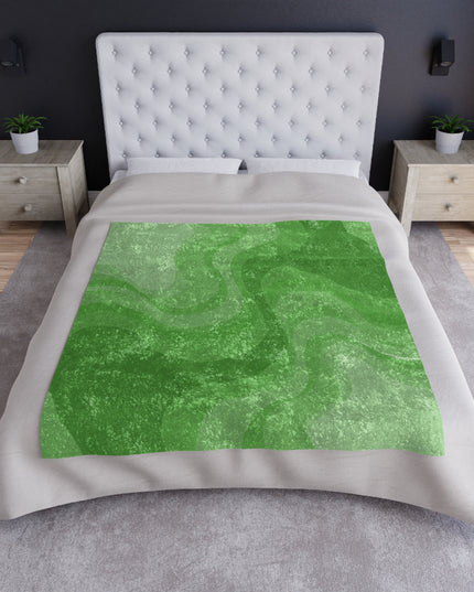 Greenie Meanie Wavey 50" x 60" Crushed Velvet Blanket