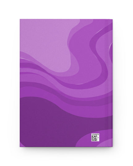 Wavey Purple Wavey 5.75" x 8" Hardcover Journal Matte with 150 lined pages