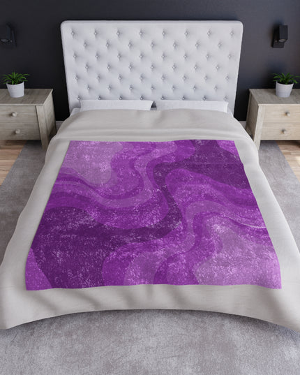 Wavey Purple Wavey 50" x 60" Crushed Velvet Blanket