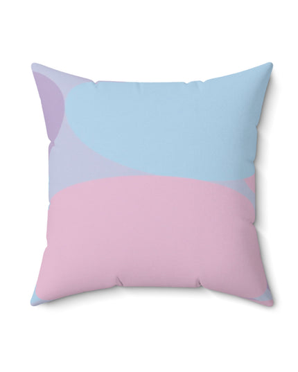 Pastel Purple and Mauve Patches 18" x 18" Faux Suede Square Pillow
