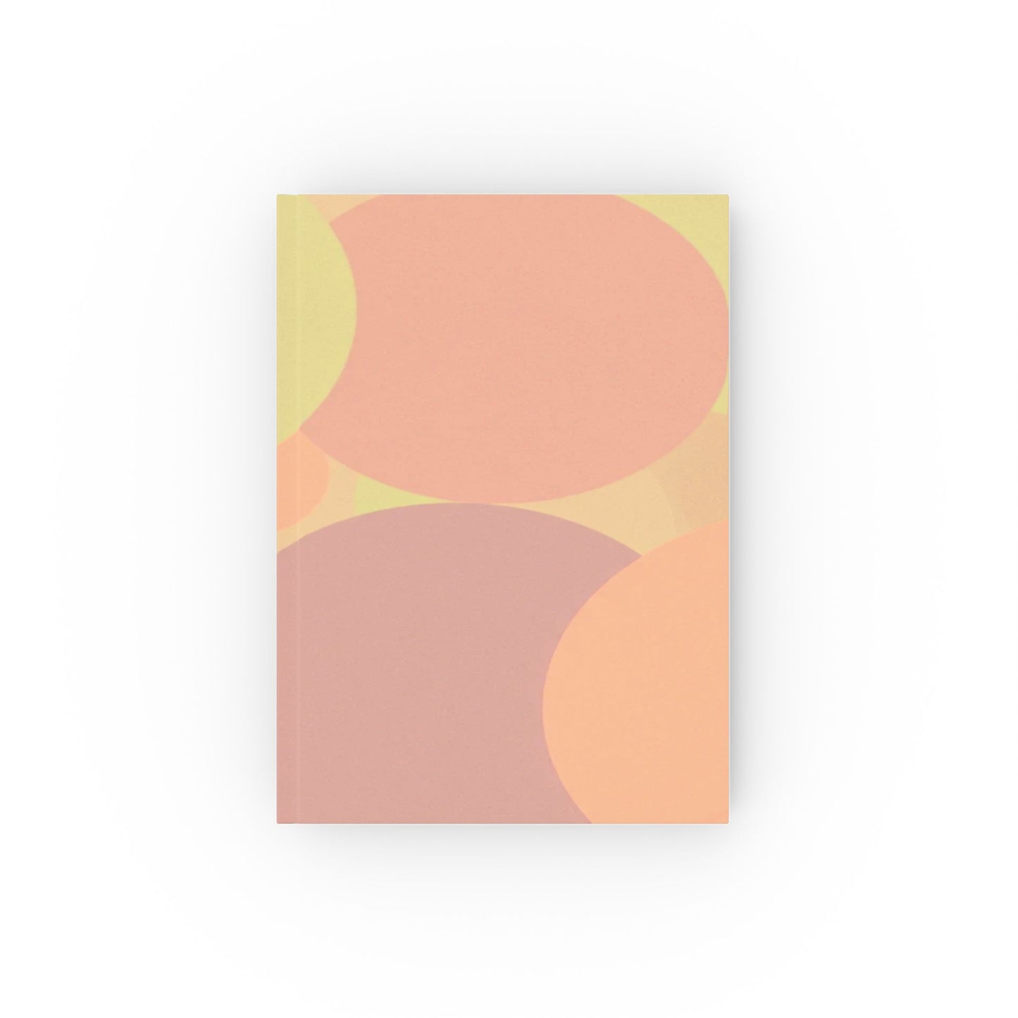 Pastel Hot Peach Patches 5.2" x 7.4" Hard Backed Journal with 128 blank pages