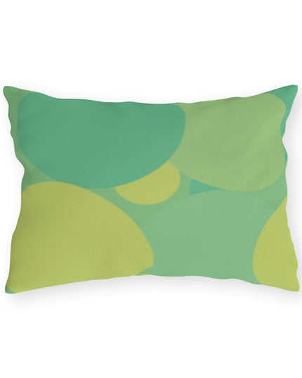Pastel Green Patches 20" x 14" Outdoor Pillow