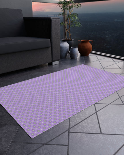 Lavender Star-crossed Bodies Outdoor Rug, 36" x 60"