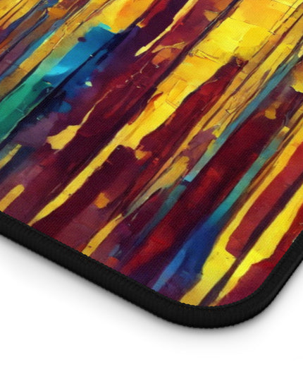 Striped Alpha 12" x 22" Desk Mat