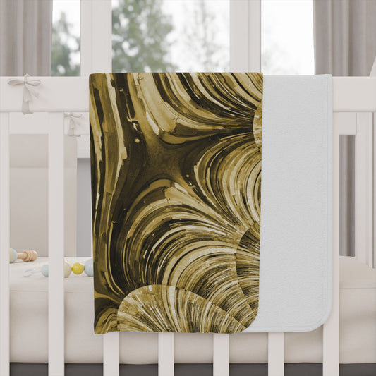 Uzi Spiral Light Brown Toddler Blanket, 30" x 40"