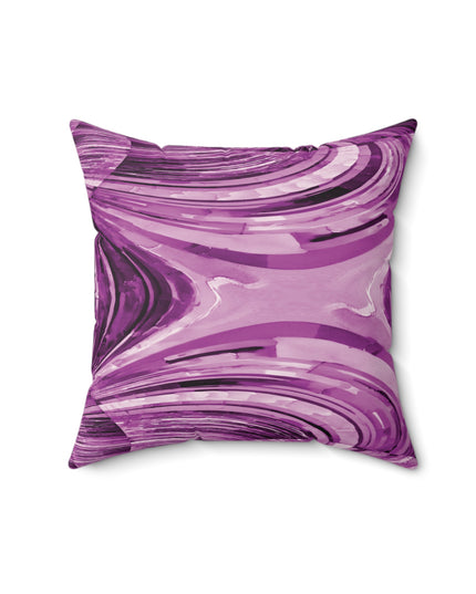 Uzi Spiral Powder Lavender Faux Suede Square Pillow,  16" x 16"