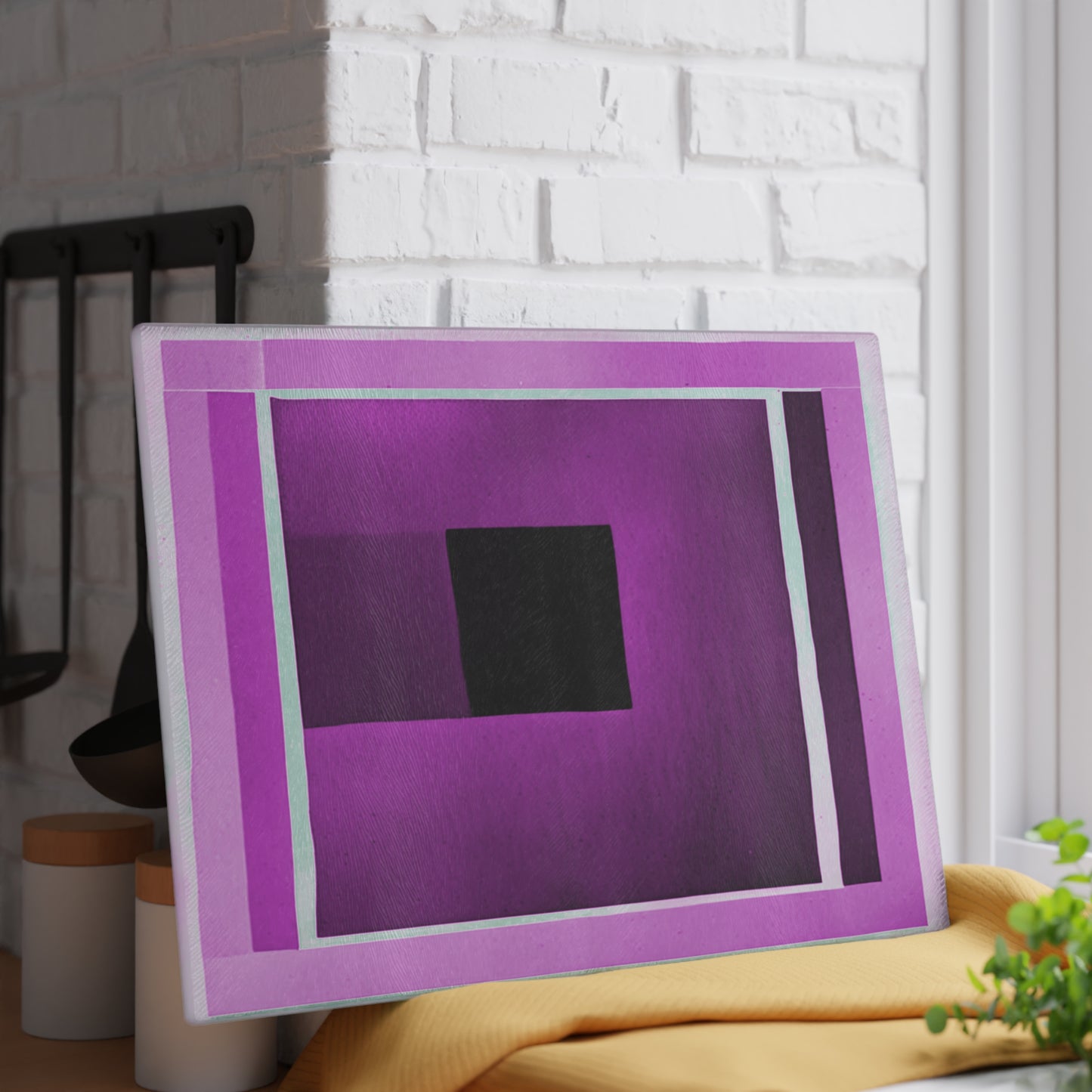 Magenta Shadow Glass Cutting Board, 11" x 15"