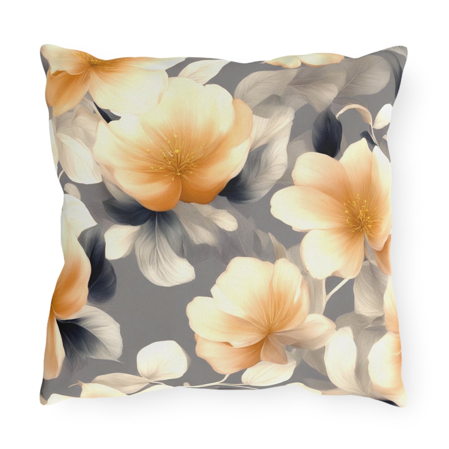 Soft Blossom Floral Bunch Outdoor Pillow, 16" x 16"