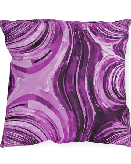 Uzi Spiral Powder Lavender Outdoor Pillow, 18" x 18"