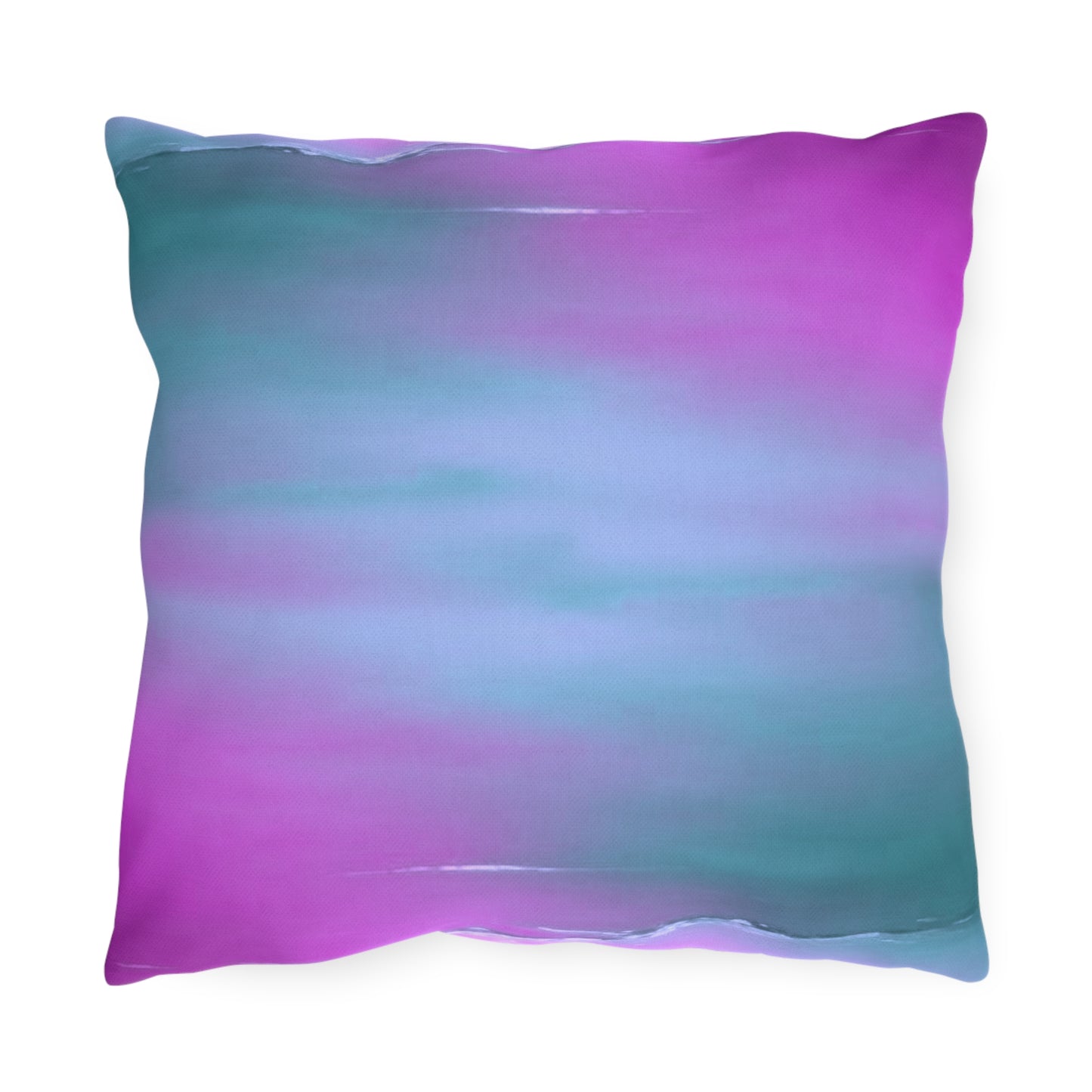 Dark Blue Green Sea Purple Fog 16" x 16" Outdoor Pillows