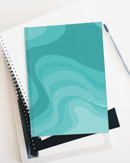 Tif Green Wavey 5" x 7" Journal - 128 Blank pages