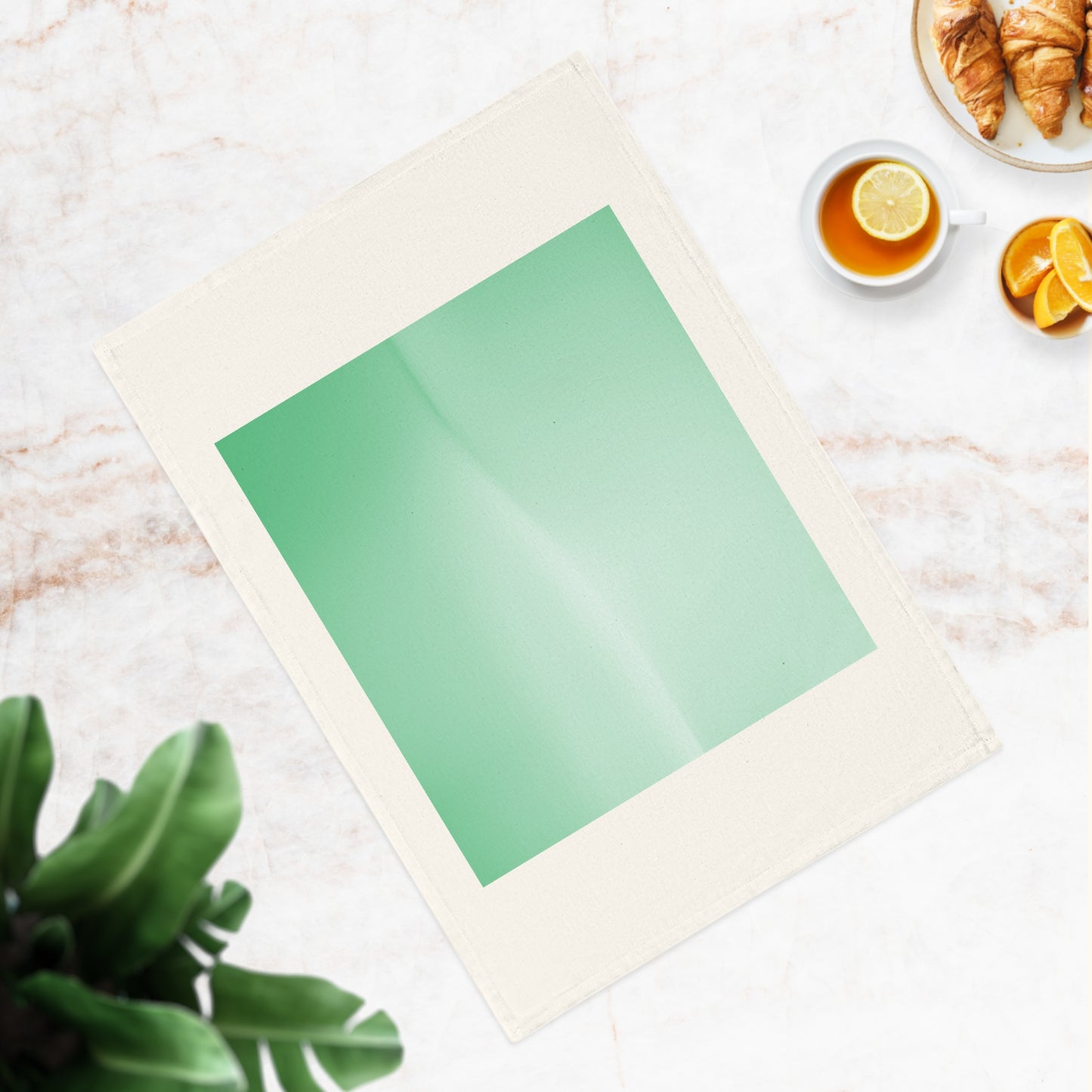 Mint Fade 19.6" x 27.5" Cotton Tea Towel