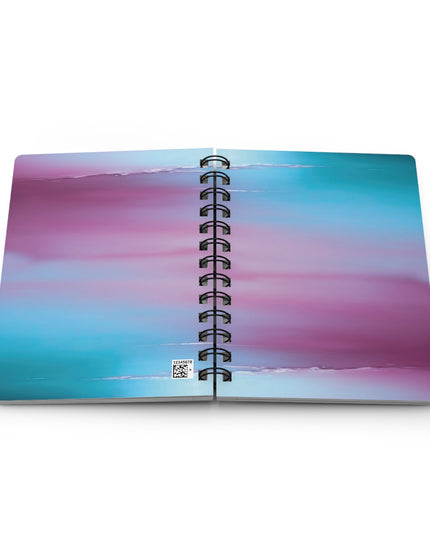 Wine Sea Blue Fog Sea Purple Fog Spiral Bound Journal, 5" x 7" 150 pages