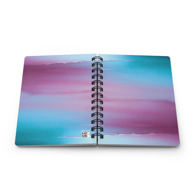 Wine Sea Blue Fog Sea Purple Fog Spiral Bound Journal, 5" x 7" 150 pages