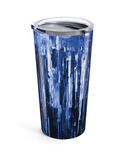 Striped Deep Blue Tumbler 20oz