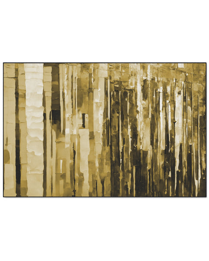 Striped Light Brown 48" x 72" Heavy Duty Floor Mat