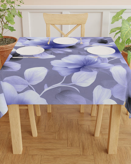 Indigo Blossom Floral Bunch Tablecloth, 55" x 55"
