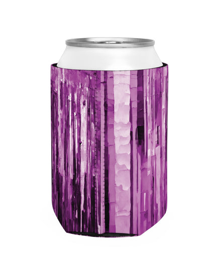 Striped Powder Lavender 12 oz Can Cooler Sleeve