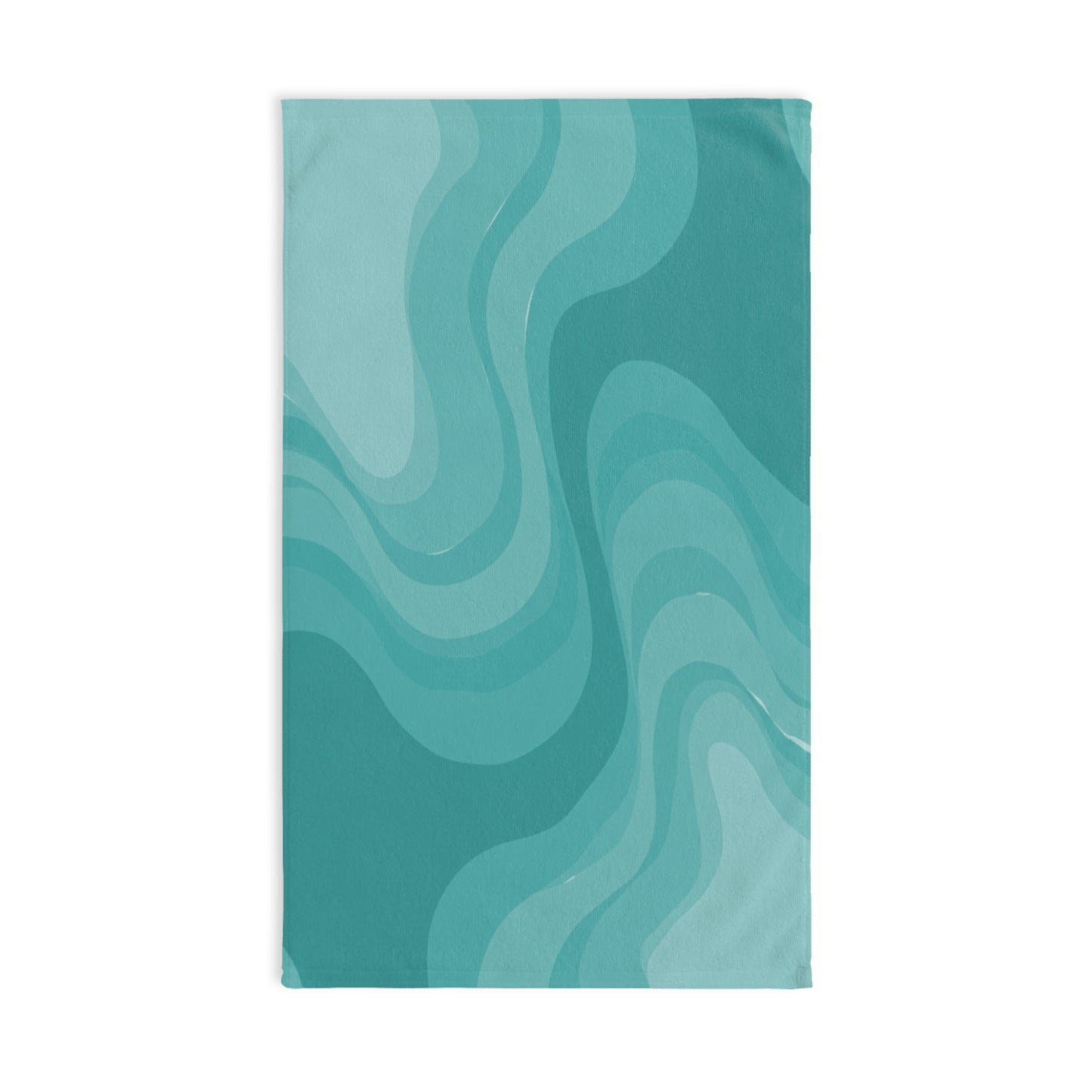 Tif Green Wavey Hand Towel, 16" x 28"